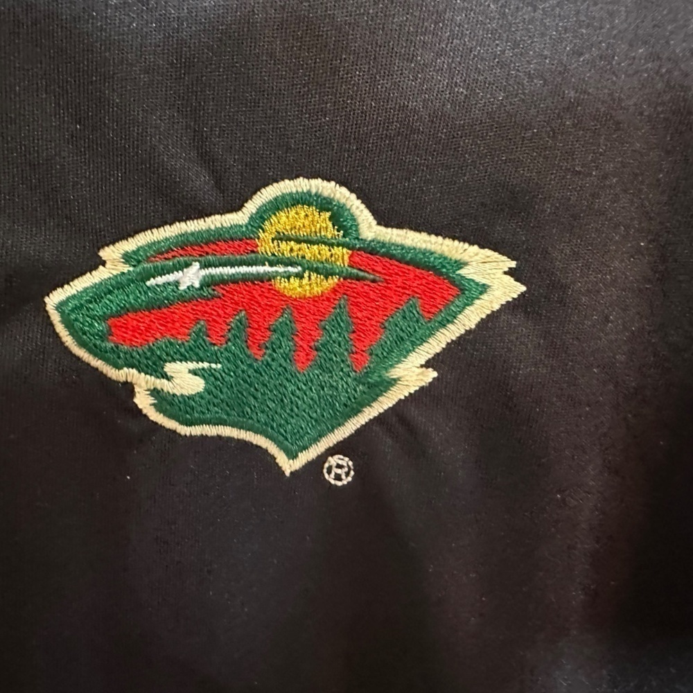 NWT Adidas Minnesota Wild NHL Mens Game Day Polo Black Sz M - Picture 3 of 10